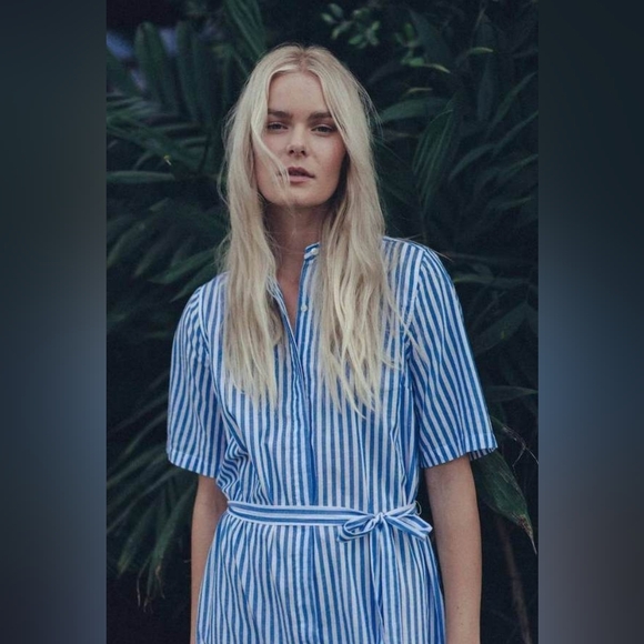 NWT Birds of Paradis Trovata Florence Short Sleeve Shirt Dress - Picture 3 of 4